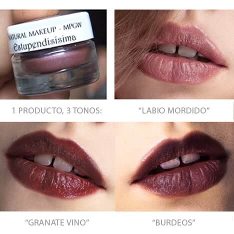 En labios, en párpados, en rostro, como liners, en cejas, en pestañas, etc.